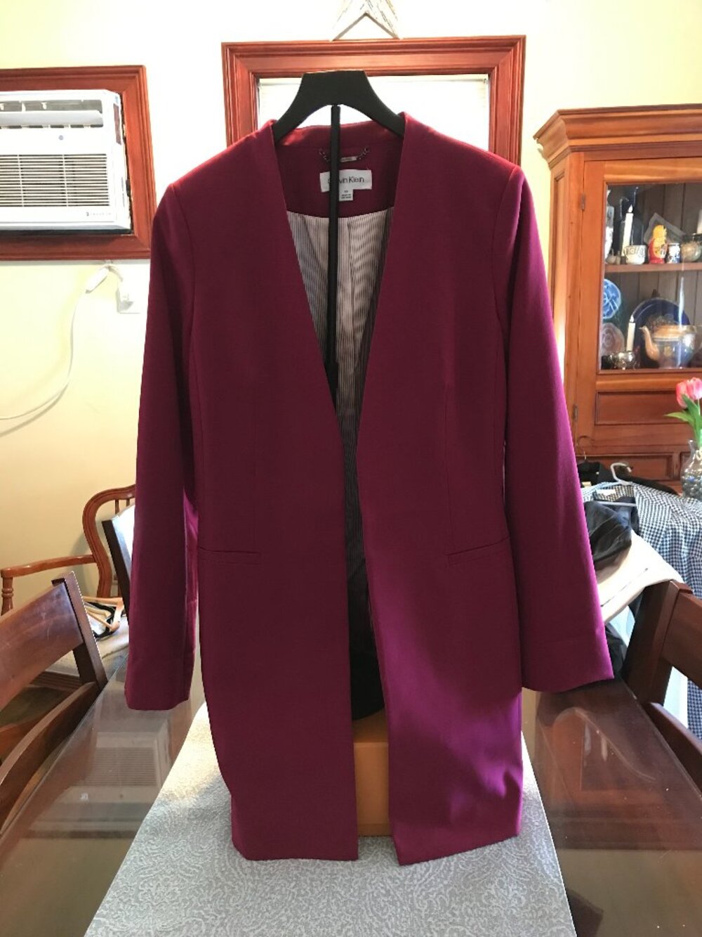 🏷️ Calvin Klein Collarless Longline Blazer - Size 10